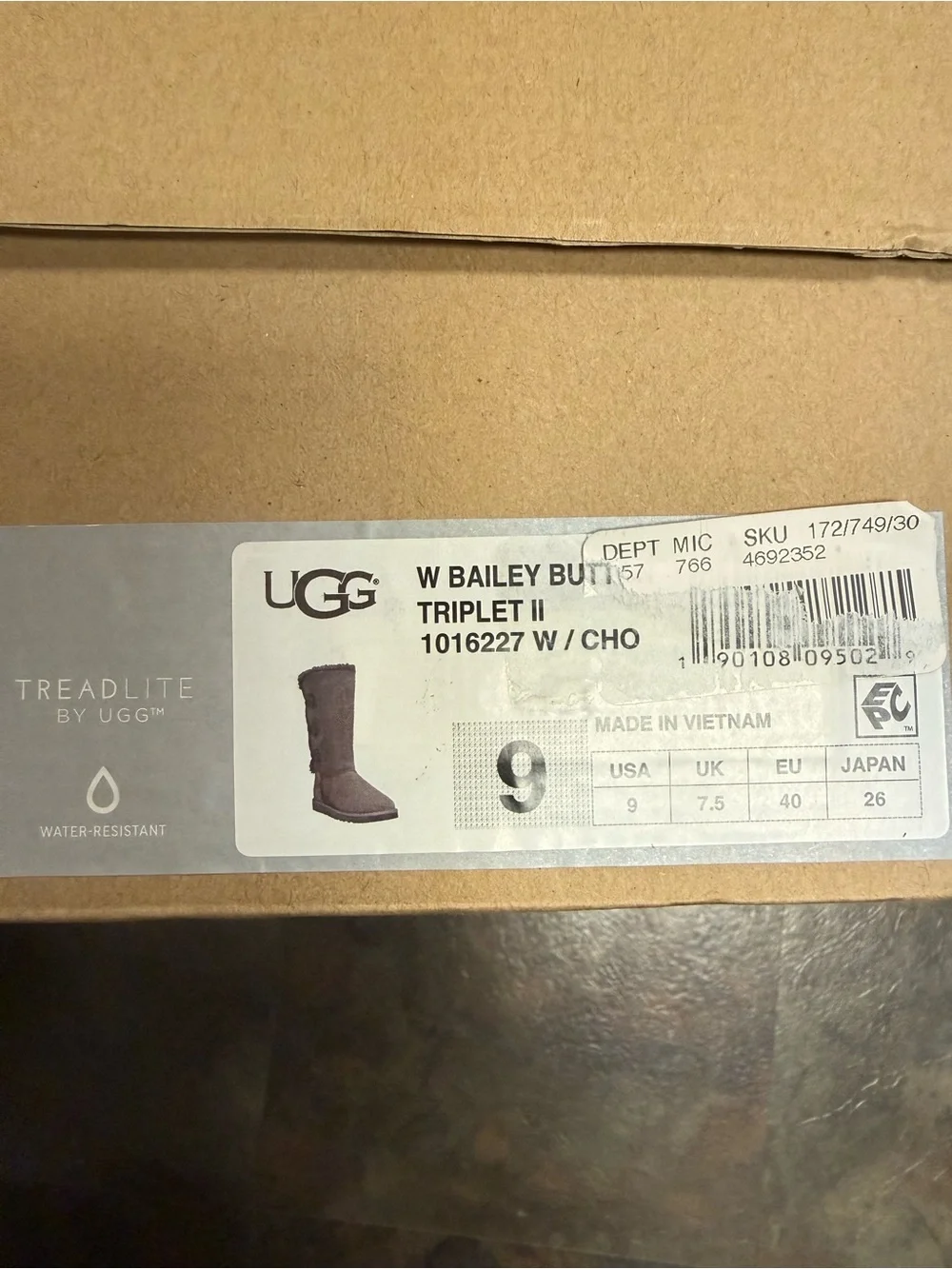 UGG Chestnut Triplet II Tall Button Suede Boots